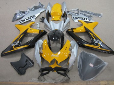 Amarillo Blanco Negro Carenado GSXR 600 K8 08-10