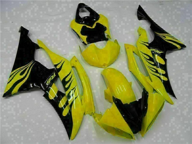 Amarillo Negro ABS Plástica R6 08-16 Amarillo Negro ABS Plástica R6 08-16