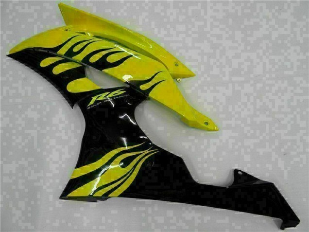 Amarillo Negro ABS Plástica R6 08-16 Amarillo Negro ABS Plástica R6 08-16