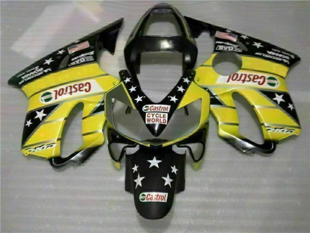 Amarillo Negro Castrol Cycle World Carenado CBR 600 F4i 01-03