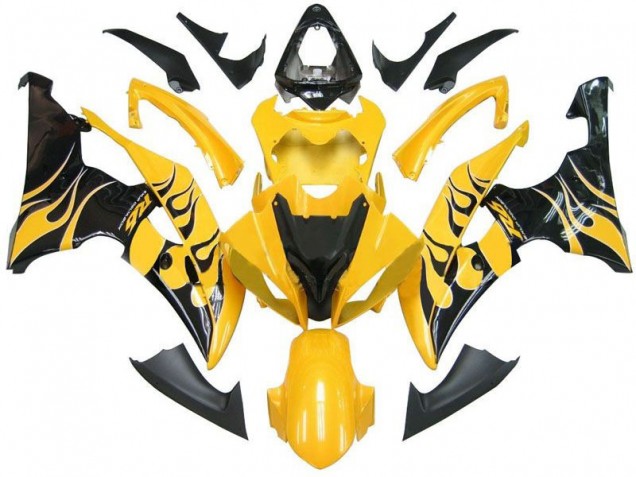 Amarillo Negro Llama R6 Carenado R6 08-16