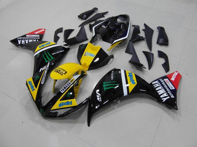 Amarillo Negro Monster Carenado & Plástico R1 12-14