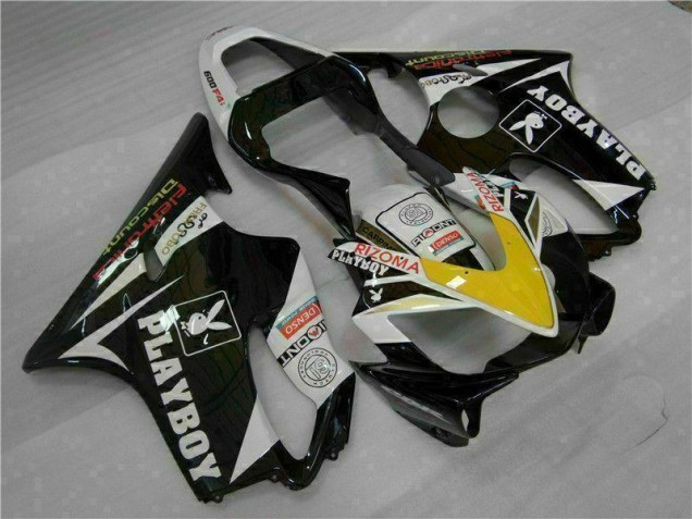 Amarillo Plata Negro Playboy Carenado CBR 600 F4i 01-03 Amarillo Plata Negro Playboy Carenado CBR 600 F4i 01-03