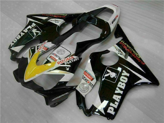 Amarillo Plata Negro Playboy Carenado CBR 600 F4i 01-03 Amarillo Plata Negro Playboy Carenado CBR 600 F4i 01-03
