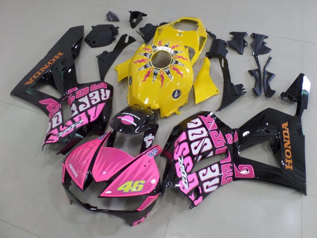 Amarillo Rosa Rossi Carenado CBR 600 RR 13-21 Amarillo Rosa Rossi Carenado CBR 600 RR 13-21