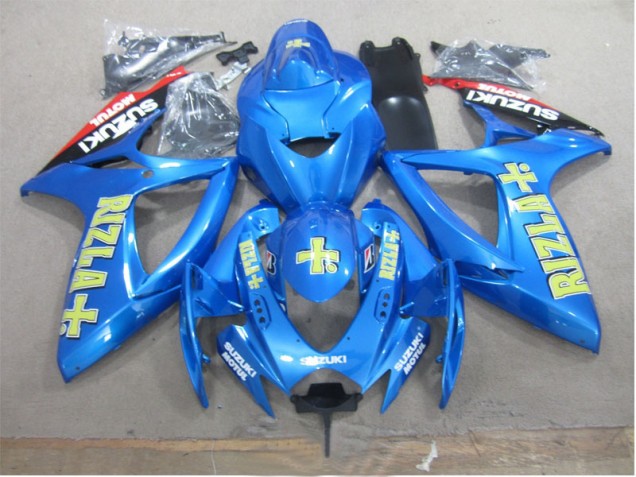 Azul Amarillo Rizla Carenado GSXR 600 K6 06-07 Azul Amarillo Rizla Carenado GSXR 600 K6 06-07