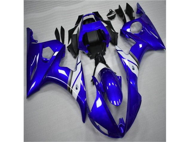 Azul Blanco ABS Plástica R6 03-05 Azul Blanco ABS Plástica R6 03-05