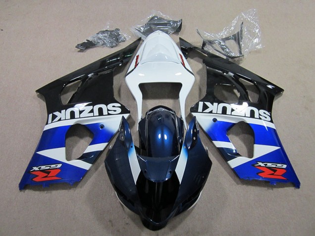 Azul Blanco Calcomanía Kit Carenado GSXR 1000 K3 03-04 Azul Blanco Calcomanía Kit Carenado GSXR 1000 K3 03-04