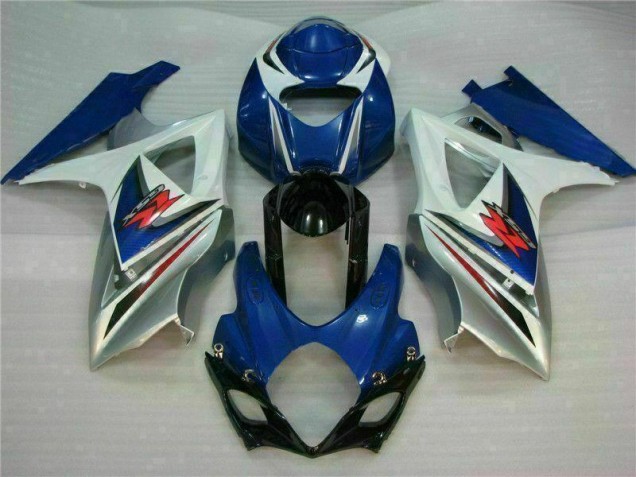 Azul Blanco Kit Carenado ABS Completo GSXR 1000 K7 07-08 Azul Blanco Kit Carenado ABS Completo GSXR 1000 K7 07-08