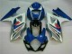 Azul Blanco Kit Carenado ABS Completo GSXR 1000 K7 07-08 Azul Blanco Kit Carenado ABS Completo GSXR 1000 K7 07-08