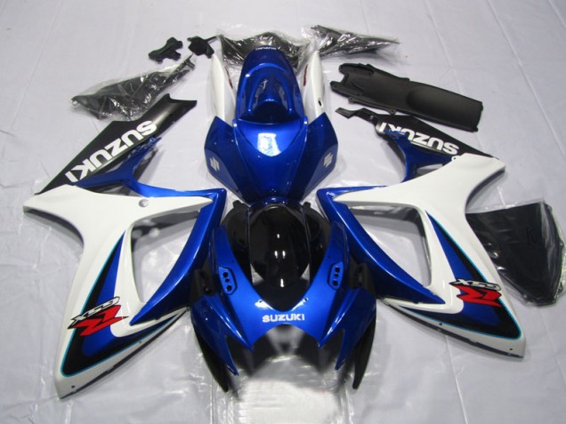 Azul Blanco Kits Completo Carenado GSXR 600 K6 06-07 Azul Blanco Kits Completo Carenado GSXR 600 K6 06-07