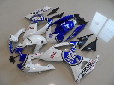 Azul Blanco Lucky Strike Motul 34 Carenado GSXR 750 K6 06-07