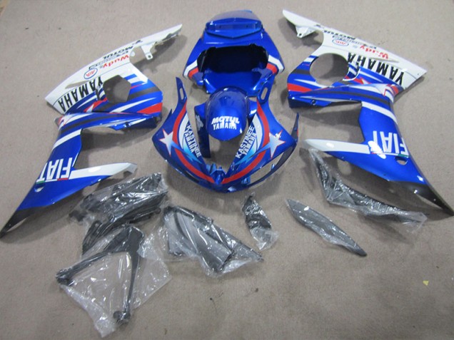 Azul Blanco Motul Fiat Kit Carenado R6 03-05 Azul Blanco Motul Fiat Kit Carenado R6 03-05