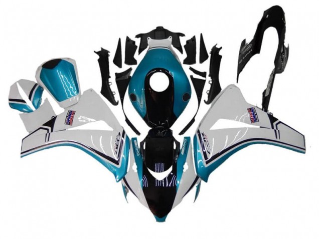 Azul Blanco Negro Carenado CBR 1000 RR 08-11 Azul Blanco Negro Carenado CBR 1000 RR 08-11