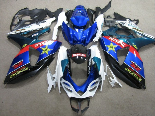 Azul Blanco Rockstar Carenado GSXR 1000 K9 09-16 Azul Blanco Rockstar Carenado GSXR 1000 K9 09-16