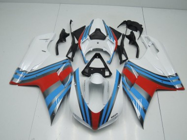 Azul Blanco Rojo Carenado Ducati 848 1098 1198 07-14