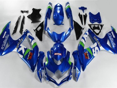 Azul Blanco Verde Carenado GSXR 600 / 750 K8 08-10