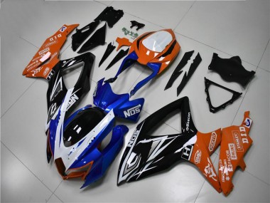 Azul Naranja Carenado GSXR 600 / 750 K8 08-10