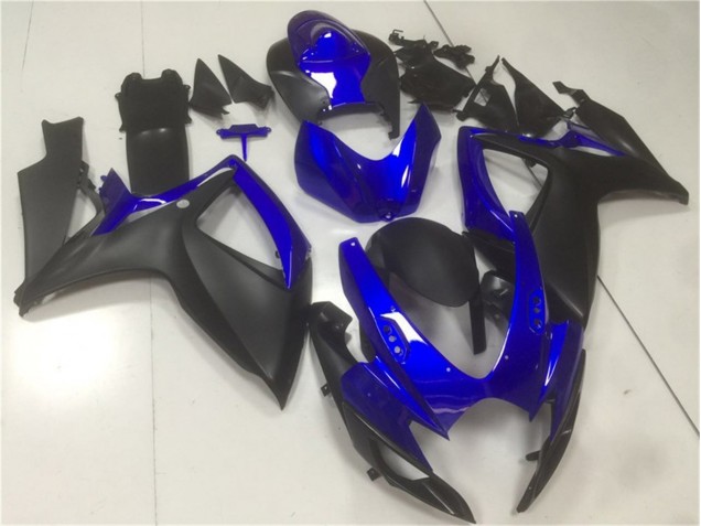 Azul Negro ABS Plástica GSXR 600 / 750 K6 06-07 Azul Negro ABS Plástica GSXR 600 / 750 K6 06-07