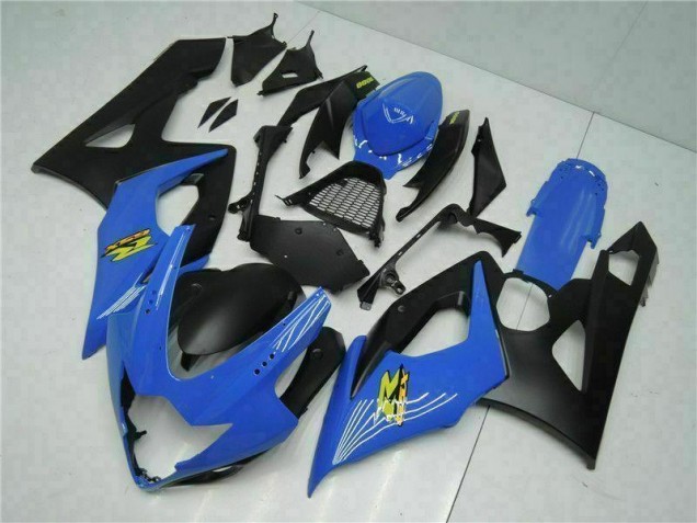 Azul Negro ABS Plástico GSXR 1000 K5 05-06 Azul Negro ABS Plástico GSXR 1000 K5 05-06