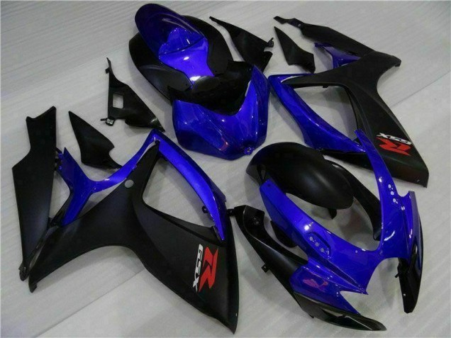 Azul Negro Carenado & Plástico GSXR 600 / 750 K6 06-07 Azul Negro Carenado & Plástico GSXR 600 / 750 K6 06-07