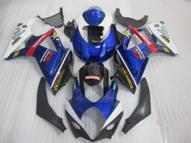 Azul Negro Rockstar Carenado GSXR 1000 K7 07-08 Azul Negro Rockstar Carenado GSXR 1000 K7 07-08