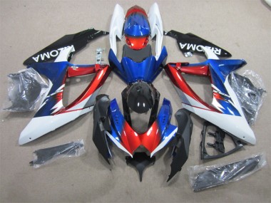Azul Rojo Blanco Carenado GSXR 600 K8 08-10