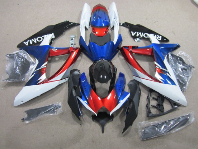Azul Rojo Blanco Carenado GSXR 600 K8 08-10 Azul Rojo Blanco Carenado GSXR 600 K8 08-10