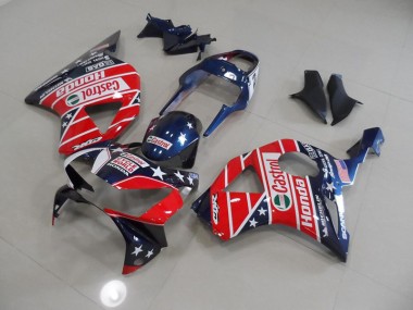 Azul Rojo Cycle World Castrol Carenado CBR 900 RR 954 02-03