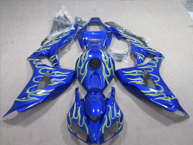 Azul Verde Llama Carenado CBR 1000 RR 06-07 Azul Verde Llama Carenado CBR 1000 RR 06-07