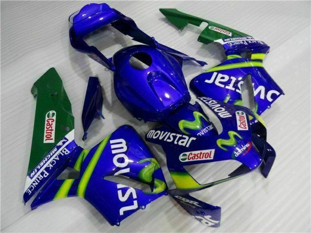 Azul Verde Movistar Castrol Carenado CBR 600 RR 03-04