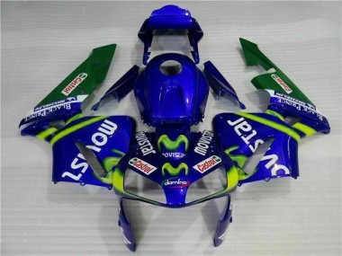 Azul Verde Movistar Castrol Carenado CBR 600 RR 03-04