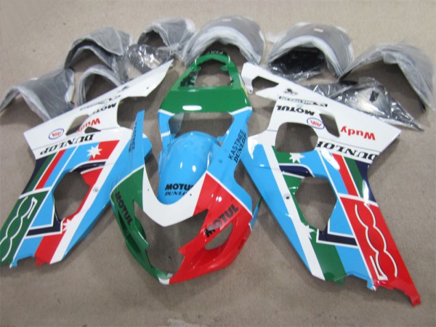 Azul Verde Rojo Motul Carenado GSXR 600 K4 04-05 Azul Verde Rojo Motul Carenado GSXR 600 K4 04-05