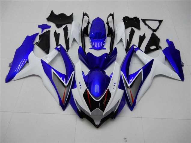 Blanco Azul Kit Completo Carenado GSXR 600 / 750 K8 08-10 Blanco Azul Kit Completo Carenado GSXR 600 / 750 K8 08-10