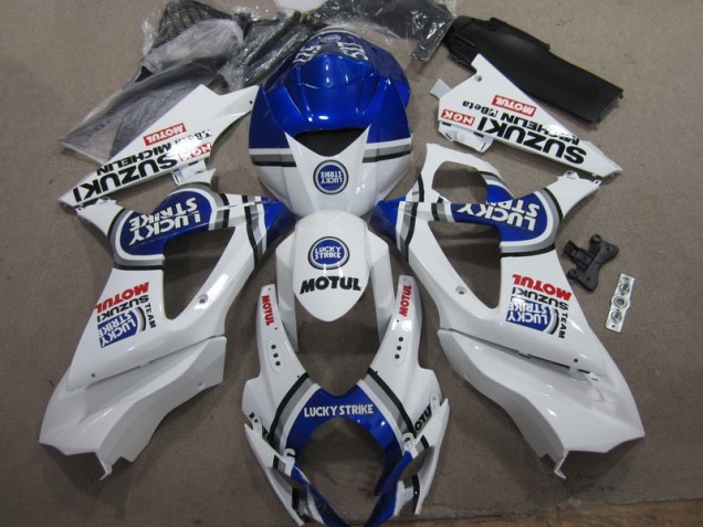 Blanco Azul Lucky Strike Rojo Motul Carenado GSXR 1000 K7 07-08 Blanco Azul Lucky Strike Rojo Motul Carenado GSXR 1000 K7 07-08