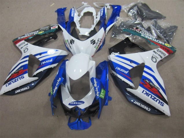 Blanco Azul Samsung Carenado GSXR 1000 K9 09-16 Blanco Azul Samsung Carenado GSXR 1000 K9 09-16