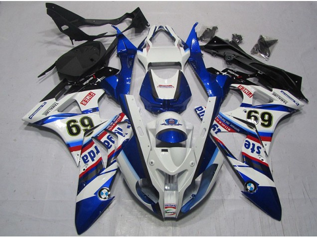 Blanco Azul Sterilgarda 69 Carenado S1000RR 09-14