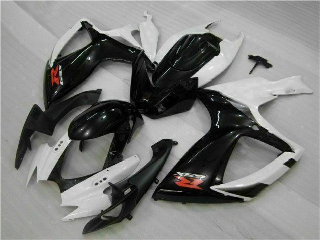 Blanco Negro ABS Plástica GSXR 600 / 750 K6 06-07 Blanco Negro ABS Plástica GSXR 600 / 750 K6 06-07