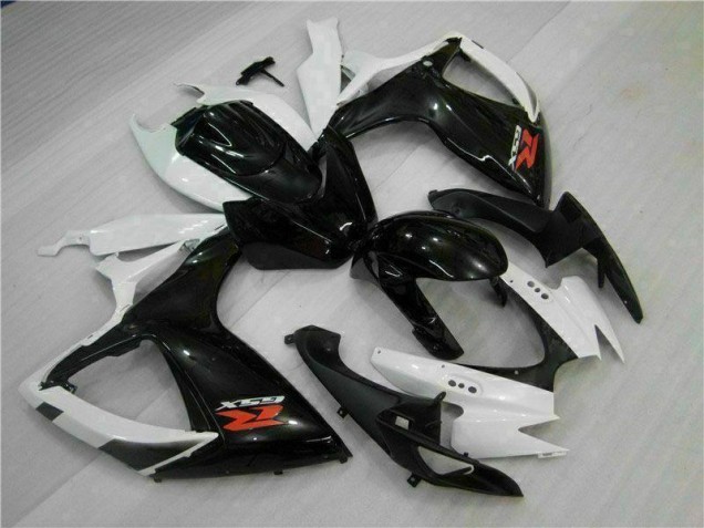 Blanco Negro ABS Plástica GSXR 600 / 750 K6 06-07 Blanco Negro ABS Plástica GSXR 600 / 750 K6 06-07