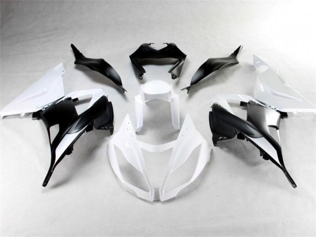Blanco Negro ABS Plástica ZX6R 13-18 Blanco Negro ABS Plástica ZX6R 13-18