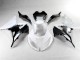 Blanco Negro ABS Plástica ZX6R 13-18 Blanco Negro ABS Plástica ZX6R 13-18