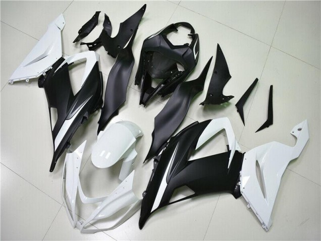 Blanco Negro ABS Plástica ZX6R 13-18 Blanco Negro ABS Plástica ZX6R 13-18