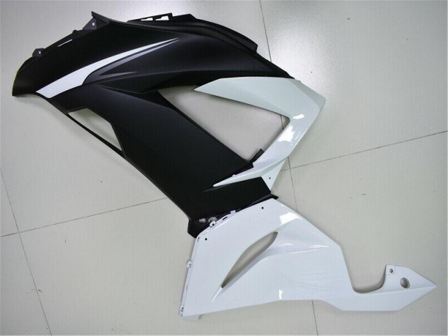 Blanco Negro ABS Plástica ZX6R 13-18 Blanco Negro ABS Plástica ZX6R 13-18