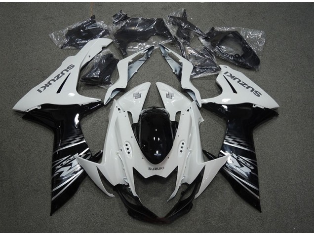 Blanco Negro Carenado & Plástico GSXR 750 K11 11-21 Blanco Negro Carenado & Plástico GSXR 750 K11 11-21