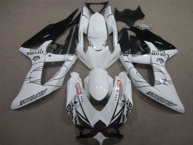 Blanco Negro Corona Extra Motul Carenado GSXR 600 K8 08-10 Blanco Negro Corona Extra Motul Carenado GSXR 600 K8 08-10