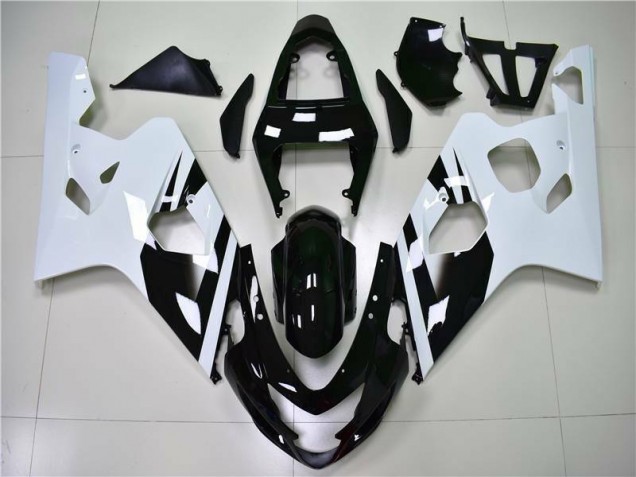 Blanco Negro Inyección Kit Carenado GSXR 600 / 750 K4 04-05 Blanco Negro Inyección Kit Carenado GSXR 600 / 750 K4 04-05