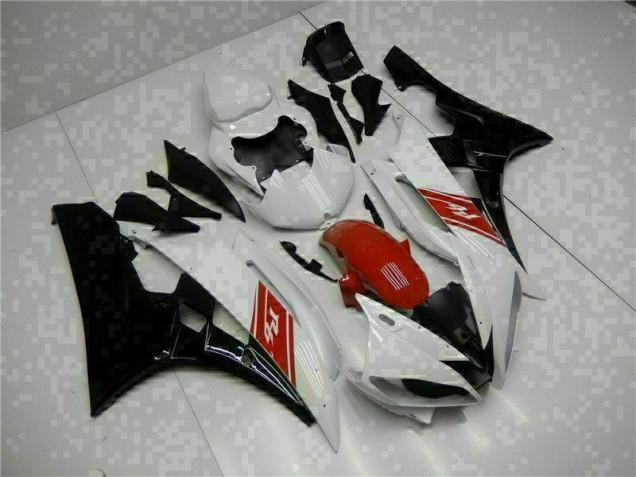 Blanco Negro Kit Carenado ABS Completo R6 06-07 Blanco Negro Kit Carenado ABS Completo R6 06-07