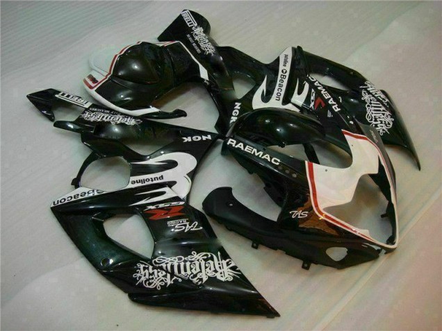 Blanco Negro Kit Carenado GSXR 1000 K5 05-06 Blanco Negro Kit Carenado GSXR 1000 K5 05-06