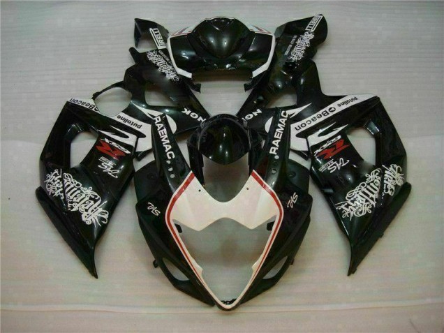 Blanco Negro Kit Carenado GSXR 1000 K5 05-06 Blanco Negro Kit Carenado GSXR 1000 K5 05-06