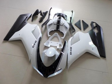 Blanco & Negro Raya Carenado Ducati 848 1098 1198 07-14